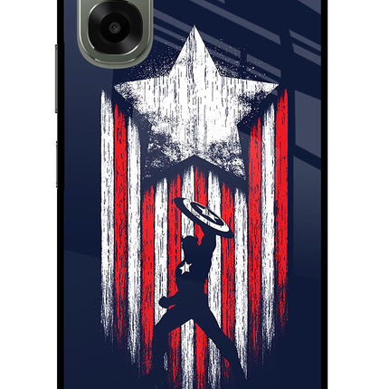 Captain America Marvel Art Oppo A6x 5G Glass Case Back Cover by Casekaro