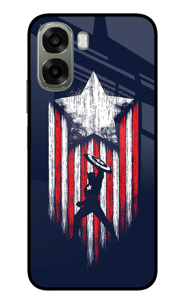 Captain America Marvel Art Oppo A6x 5G Glass Case Back Cover by Casekaro