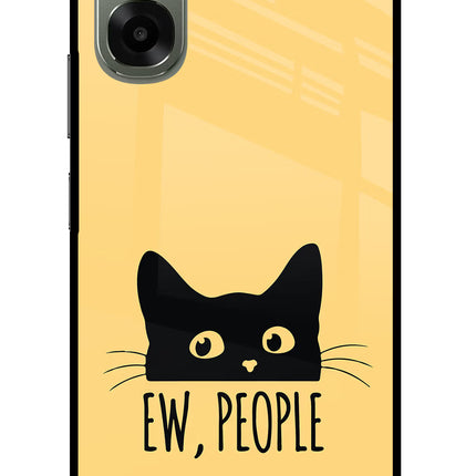 Ew People Catitude Oppo A6x 5G Glass Case Back Cover by Casekaro