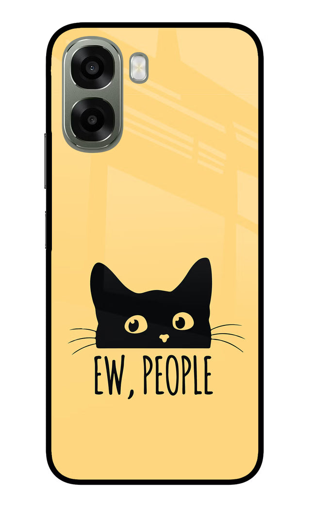 Ew People Catitude Oppo A6x 5G Glass Case Back Cover by Casekaro