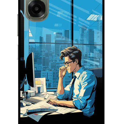Focused Hustler (AI Generated) Oppo A6x 5G Glass Case Back Cover by Casekaro
