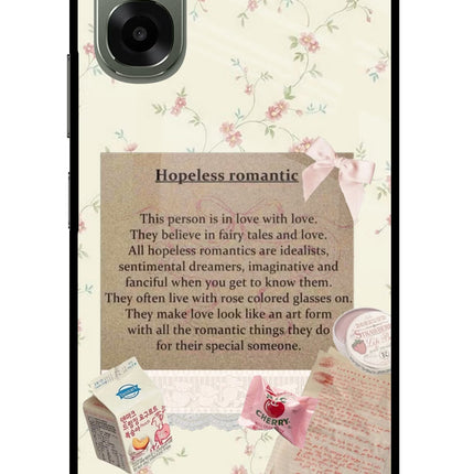 Hopeless Romantic Oppo A6x 5G Glass Case Back Cover by Casekaro