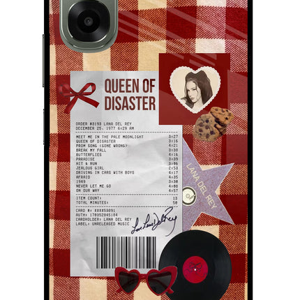 Queen of Disaster Oppo A6x 5G Glass Case Back Cover by Casekaro