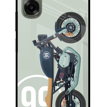 Classic Cafe Racer 99 Oppo A6x 5G Glass Case Back Cover by Casekaro