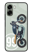 Classic Cafe Racer 99 Oppo A6x 5G Glass Case Back Cover by Casekaro