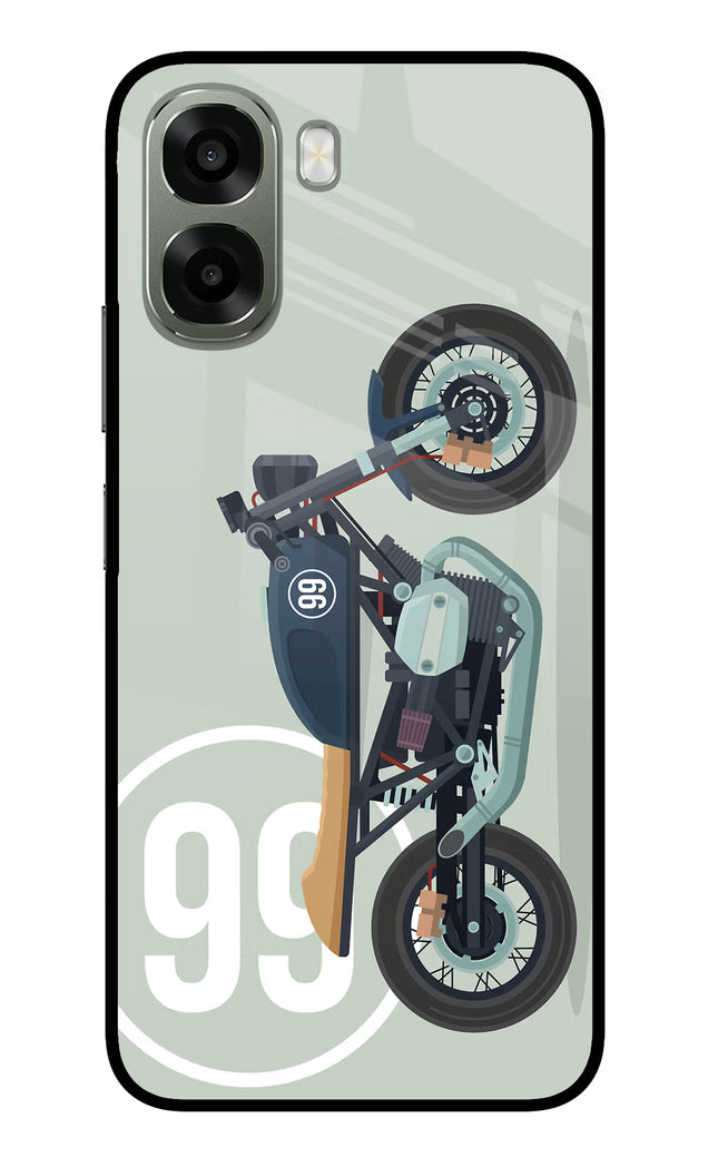 Classic Cafe Racer 99 Oppo A6x 5G Glass Case Back Cover by Casekaro