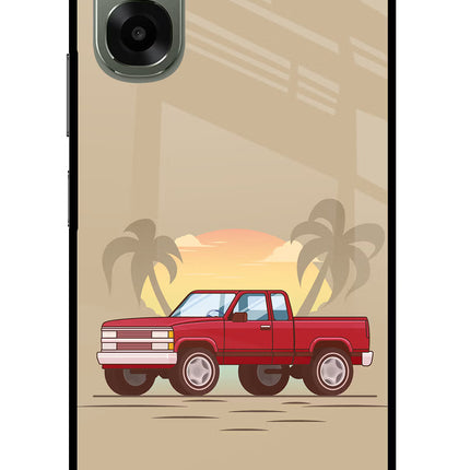 Desert Classic Drive Oppo A6x 5G Glass Case Back Cover by Casekaro