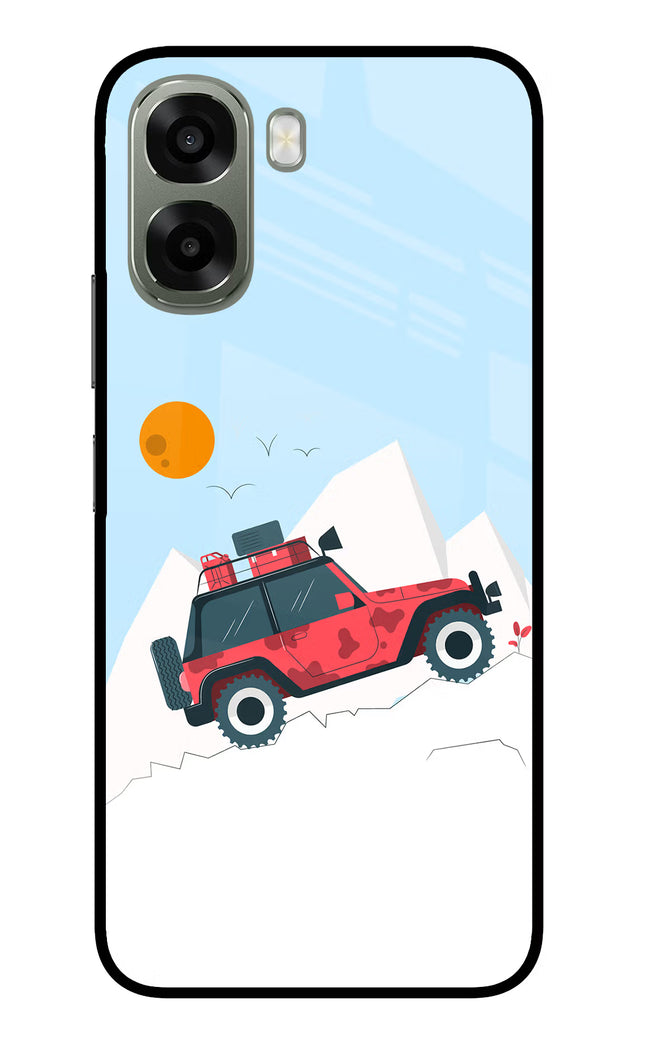 Mountain Trail Beast Oppo A6x 5G Glass Case Back Cover by Casekaro