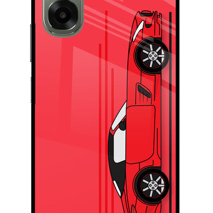 Red Velocity Oppo A6x 5G Glass Case Back Cover by Casekaro