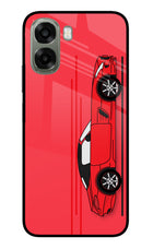 Red Velocity Oppo A6x 5G Glass Case Back Cover by Casekaro