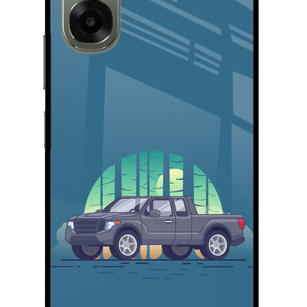 Retro Garage Vibe Oppo A6x 5G Glass Case Back Cover by Casekaro