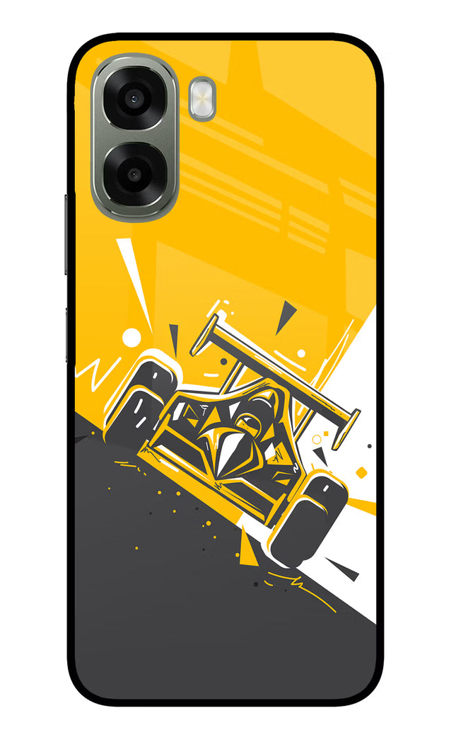 Track King Oppo A6x 5G Glass Case Back Cover by Casekaro