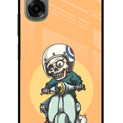 Undead Biker Oppo A6x 5G Glass Case Back Cover by Casekaro