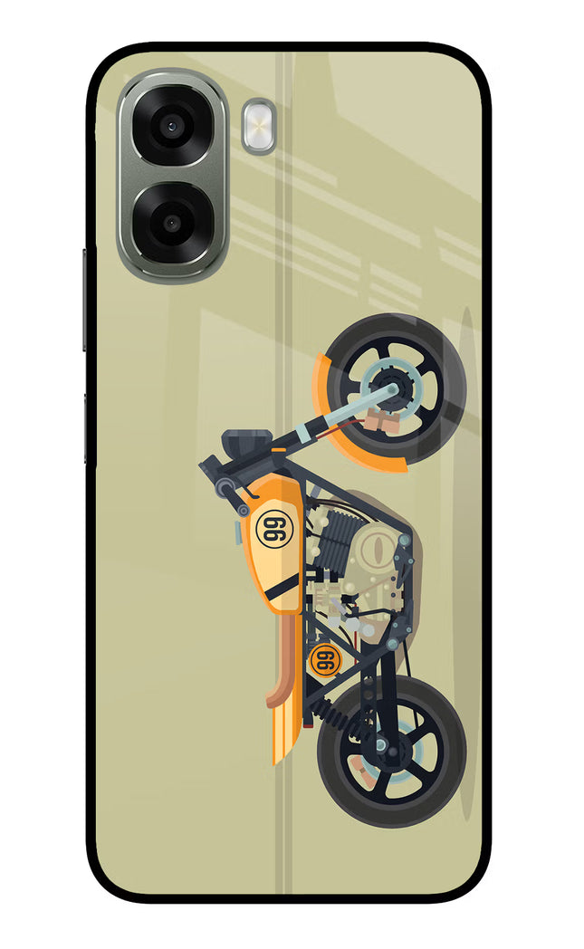 Vertical Speedster Oppo A6x 5G Glass Case Back Cover by Casekaro