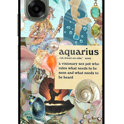 Aquarius Zodiac Oppo A6x 5G Glass Case Back Cover by Casekaro