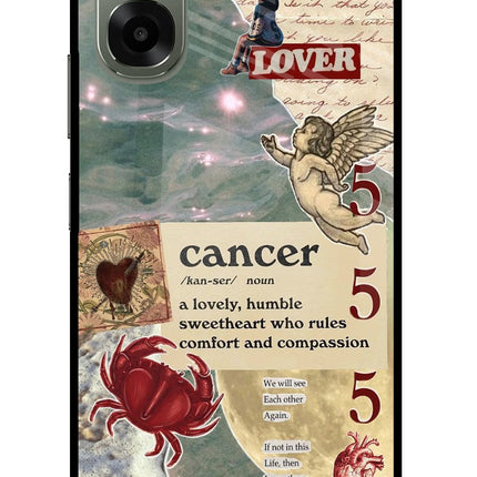 Cancer Zodiac Oppo A6x 5G Glass Case Back Cover by Casekaro