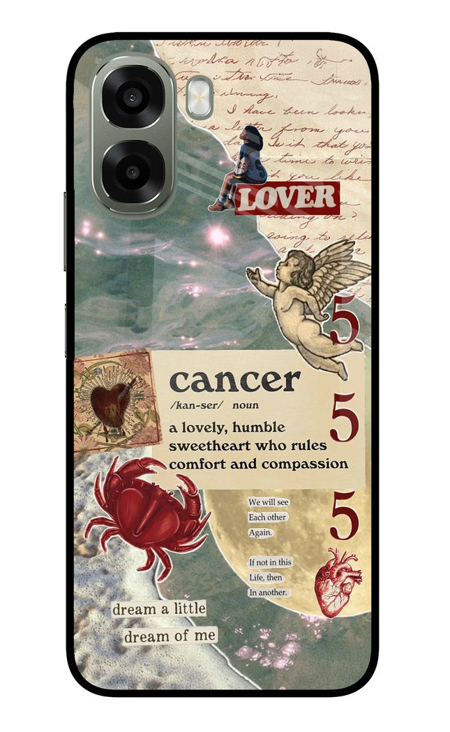 Cancer Zodiac Oppo A6x 5G Glass Case Back Cover by Casekaro