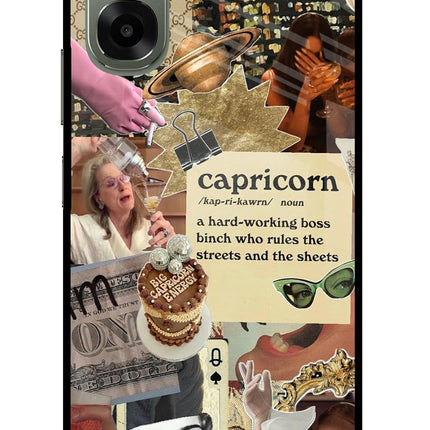 Capricorn Zodiac Oppo A6x 5G Glass Case Back Cover by Casekaro