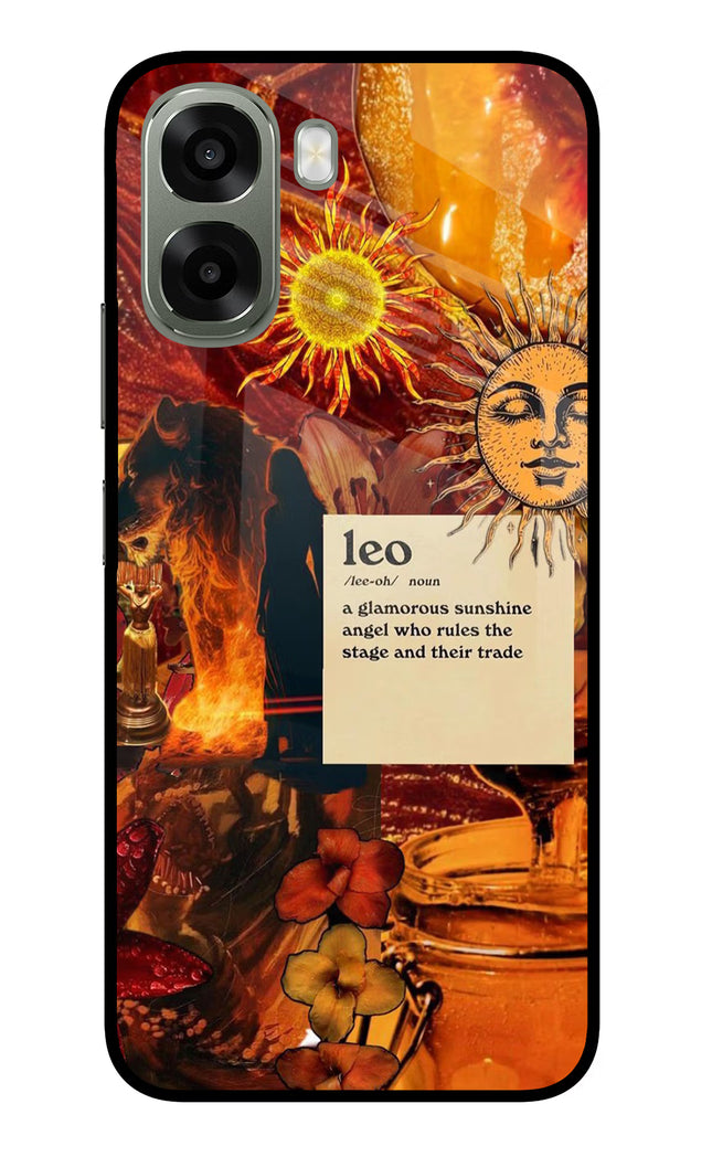 Leo Zodiac Oppo A6x 5G Glass Case Back Cover by Casekaro