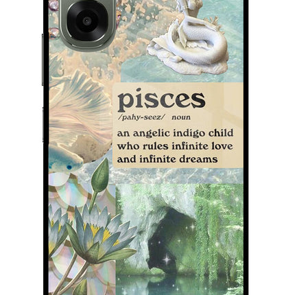 Pisces Zodiac Oppo A6x 5G Glass Case Back Cover by Casekaro