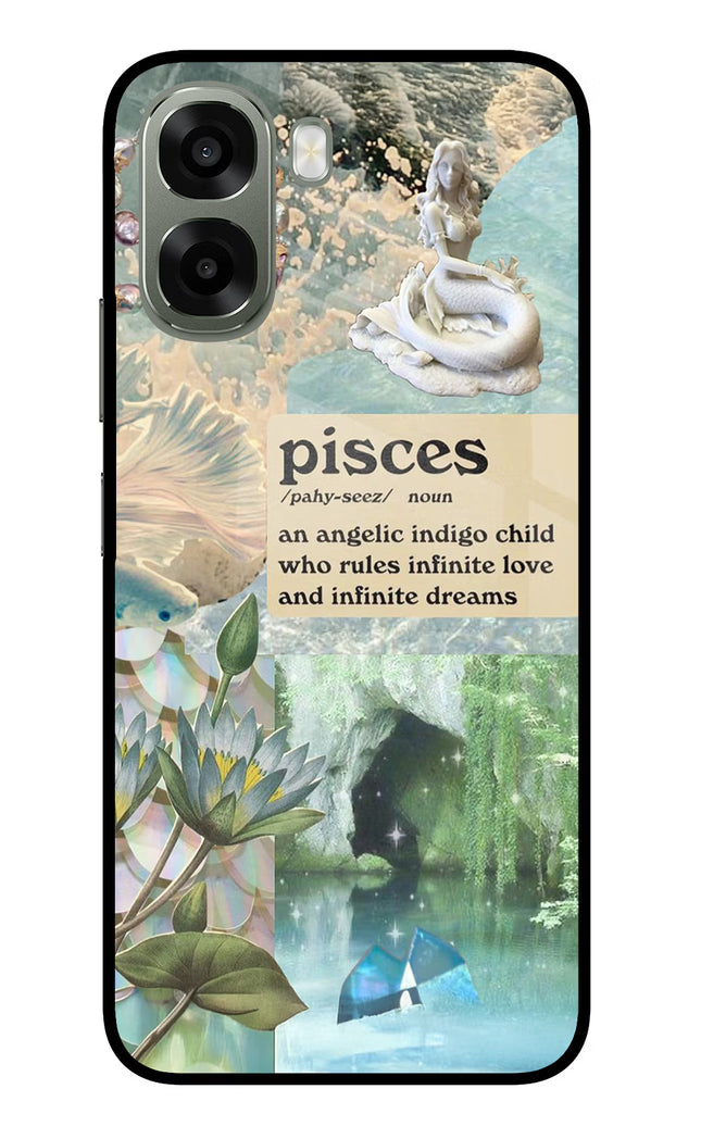 Pisces Zodiac Oppo A6x 5G Glass Case Back Cover by Casekaro