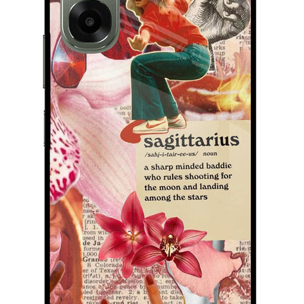 Sagittarius Zodiac Oppo A6x 5G Glass Case Back Cover by Casekaro