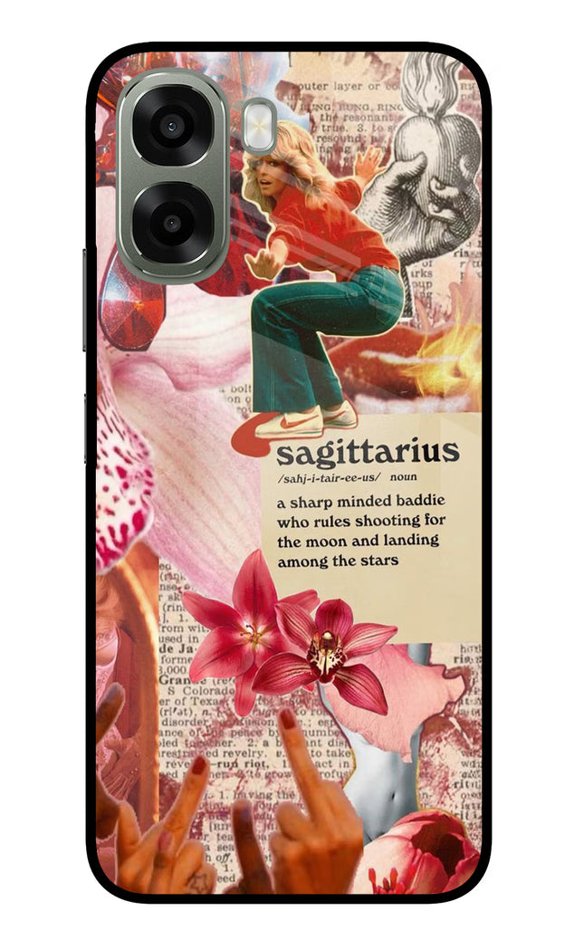 Sagittarius Zodiac Oppo A6x 5G Glass Case Back Cover by Casekaro