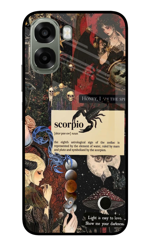 Scorpio Zodiac Oppo A6x 5G Glass Case Back Cover by Casekaro
