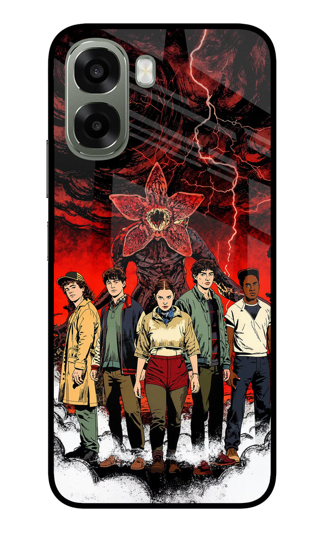 Ordinary Things Characters Oppo A6x 5G Glass Case Back Cover by Casekaro