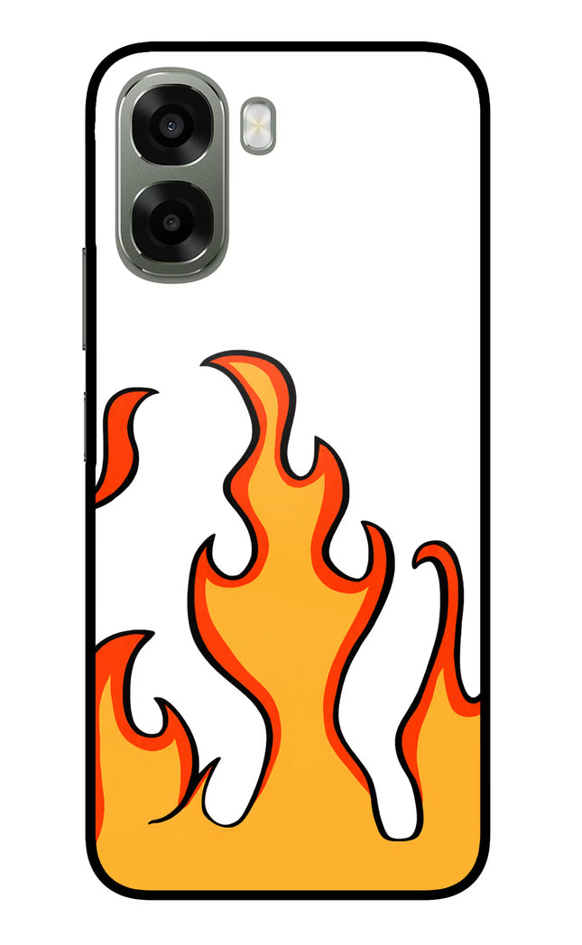 Fired Up – White Oppo A6x 5G Glass Case Back Cover by Casekaro