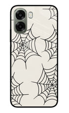 Spider Web Oppo A6x 5G Glass Case Back Cover by Casekaro
