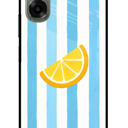 Summer Lemon Oppo A6x 5G Glass Case Back Cover by Casekaro