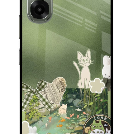 Aesthetic anime Oppo A6x 5G Glass Case Back Cover by Casekaro