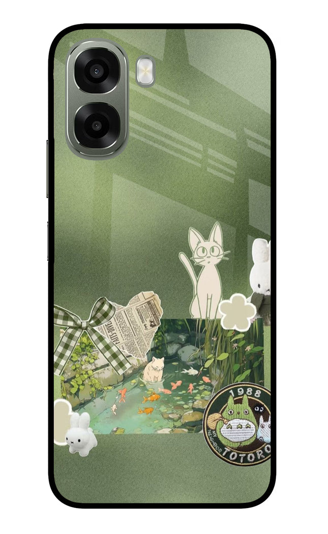 Aesthetic anime Oppo A6x 5G Glass Case Back Cover by Casekaro
