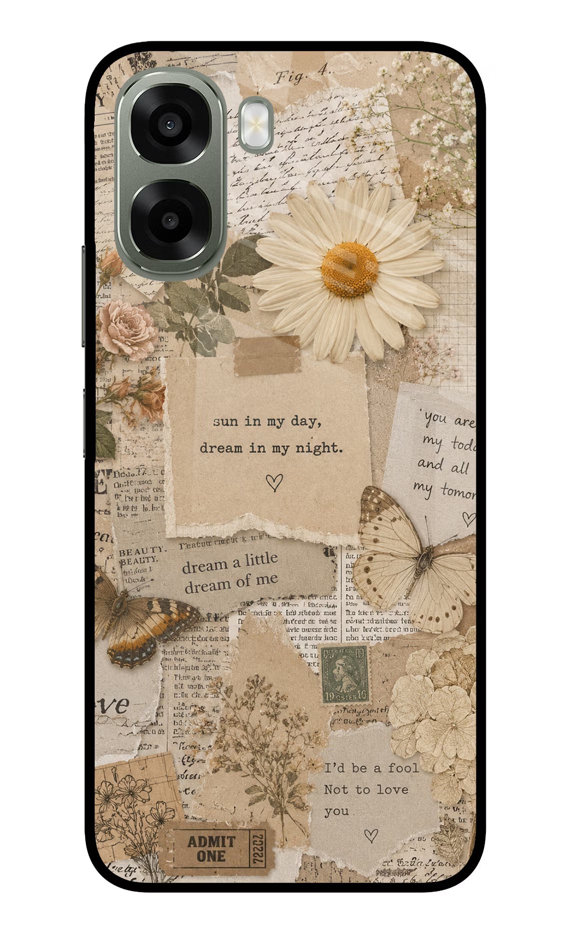 Vintage case Oppo A6x 5G Glass Case