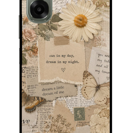 Vintage case Oppo A6x 5G Glass Case Back Cover by Casekaro