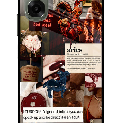 Zodiac Aries Oppo A6x 5G Glass Case Back Cover by Casekaro