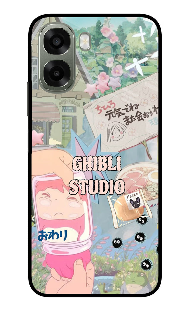 Studio Ghibli Oppo A6x 5G Glass Case Back Cover by Casekaro