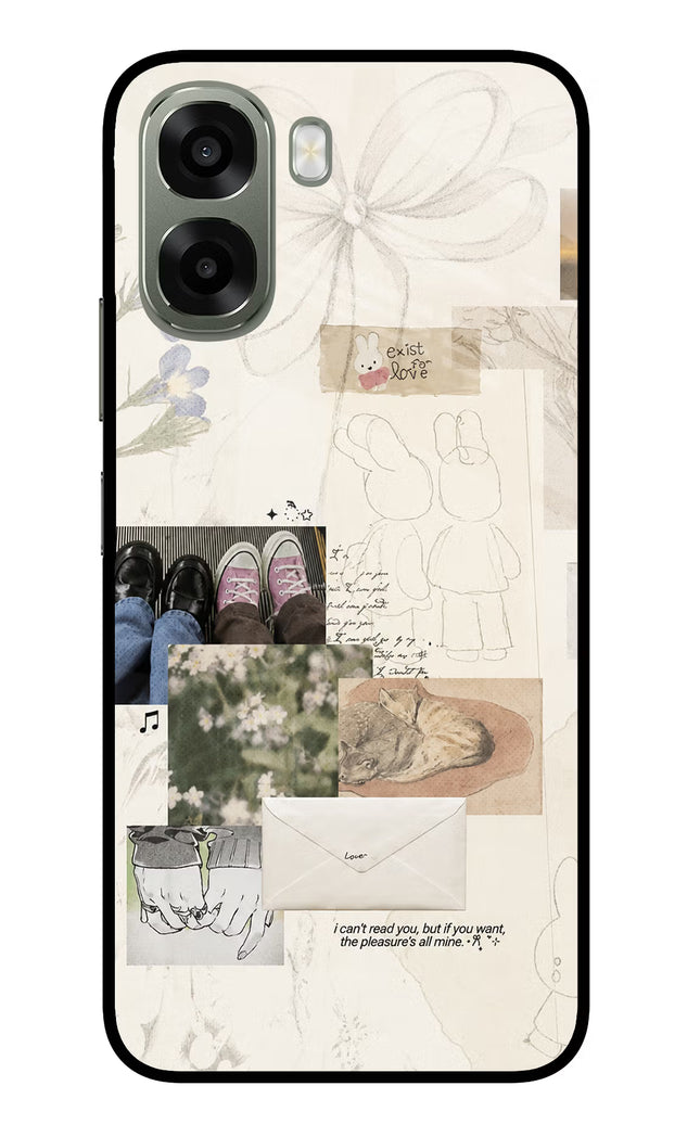 Soft Aesthetic Oppo A6x 5G Glass Case Back Cover by Casekaro