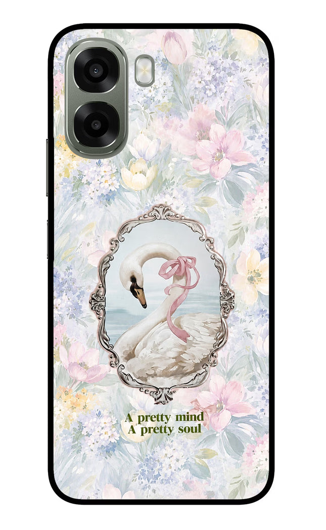 Pretty Mind Pretty Soul Oppo A6x 5G Glass Case Back Cover by Casekaro