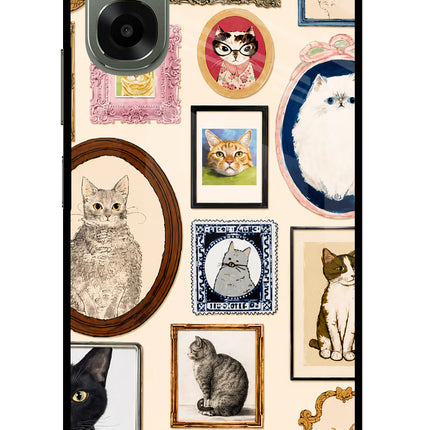 Mirror Cats Oppo A6x 5G Glass Case Back Cover by Casekaro