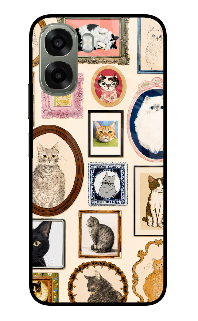 Mirror Cats Oppo A6x 5G Glass Case Back Cover by Casekaro