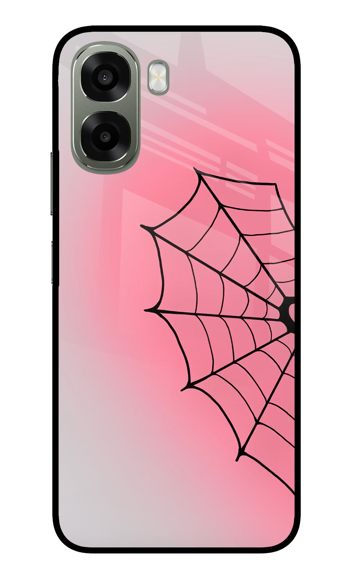 Pink Web Oppo A6x 5G Glass Case