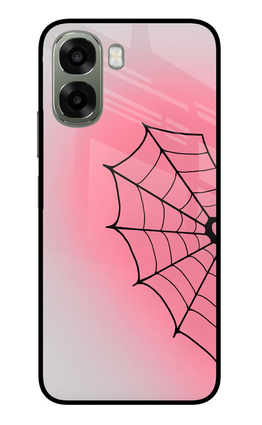 Pink Web Oppo A6x 5G Glass Case