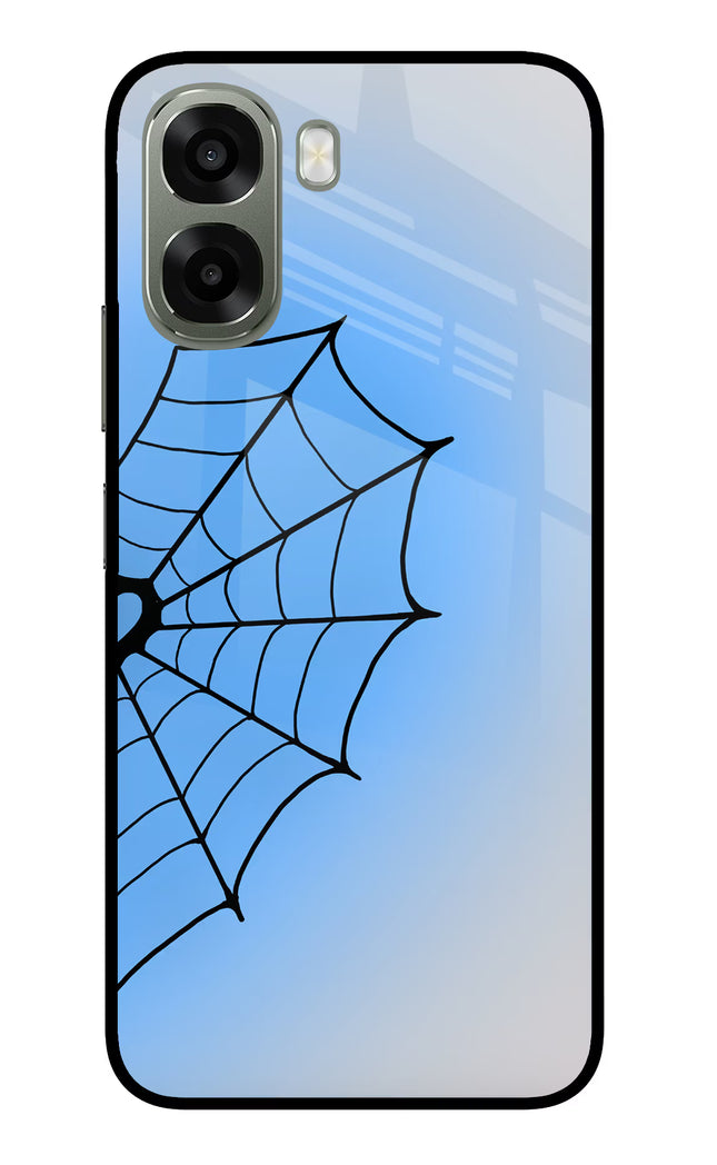 Blue Web Oppo A6x 5G Glass Case Back Cover by Casekaro