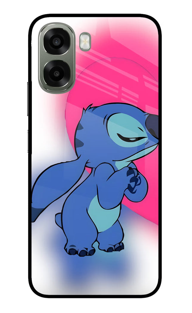 Stitch Hug Oppo A6x 5G Glass Case Back Cover by Casekaro