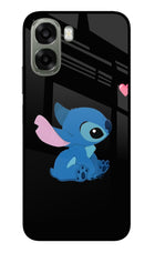 Stitch Crush Oppo A6x 5G Glass Case Back Cover by Casekaro