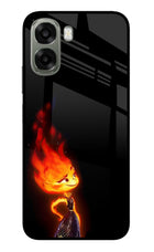 Ember Flame Oppo A6x 5G Glass Case Back Cover by Casekaro