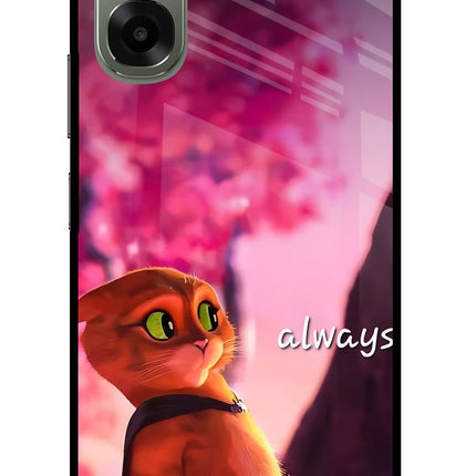 Always Cat Oppo A6x 5G Glass Case Back Cover by Casekaro
