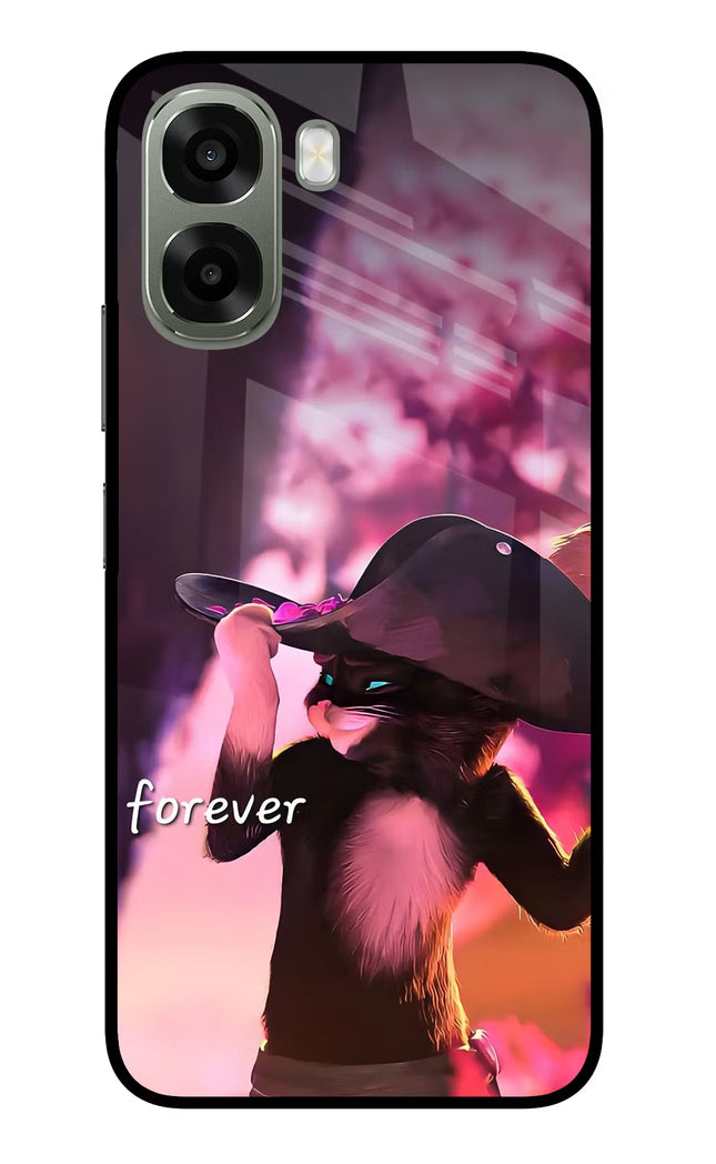Forever Cat Oppo A6x 5G Glass Case Back Cover by Casekaro